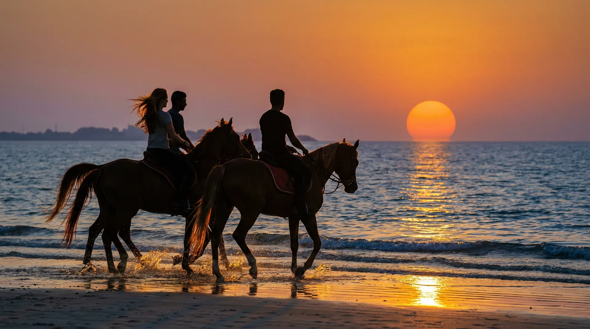 Beach ride along the coast