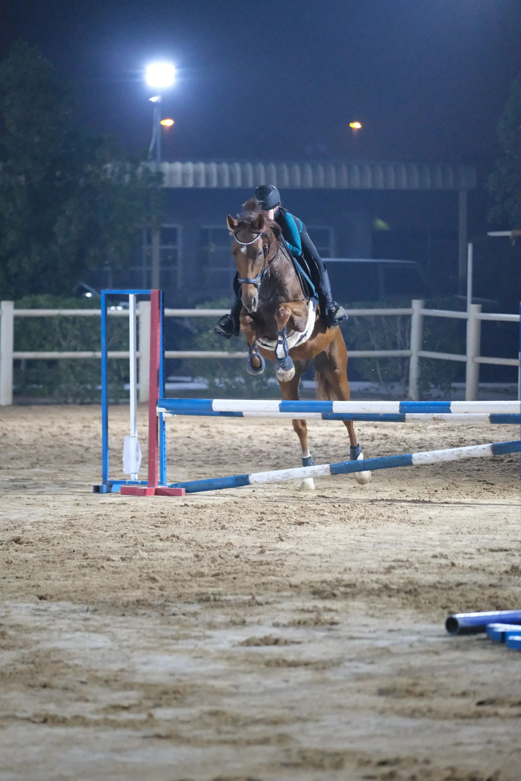 Rider and horse at JSR Equestrian Club, Dubai